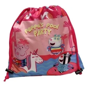 SACO MERIENDA CUERDAS PEPPA PIG UNICORNIO 25X25CM