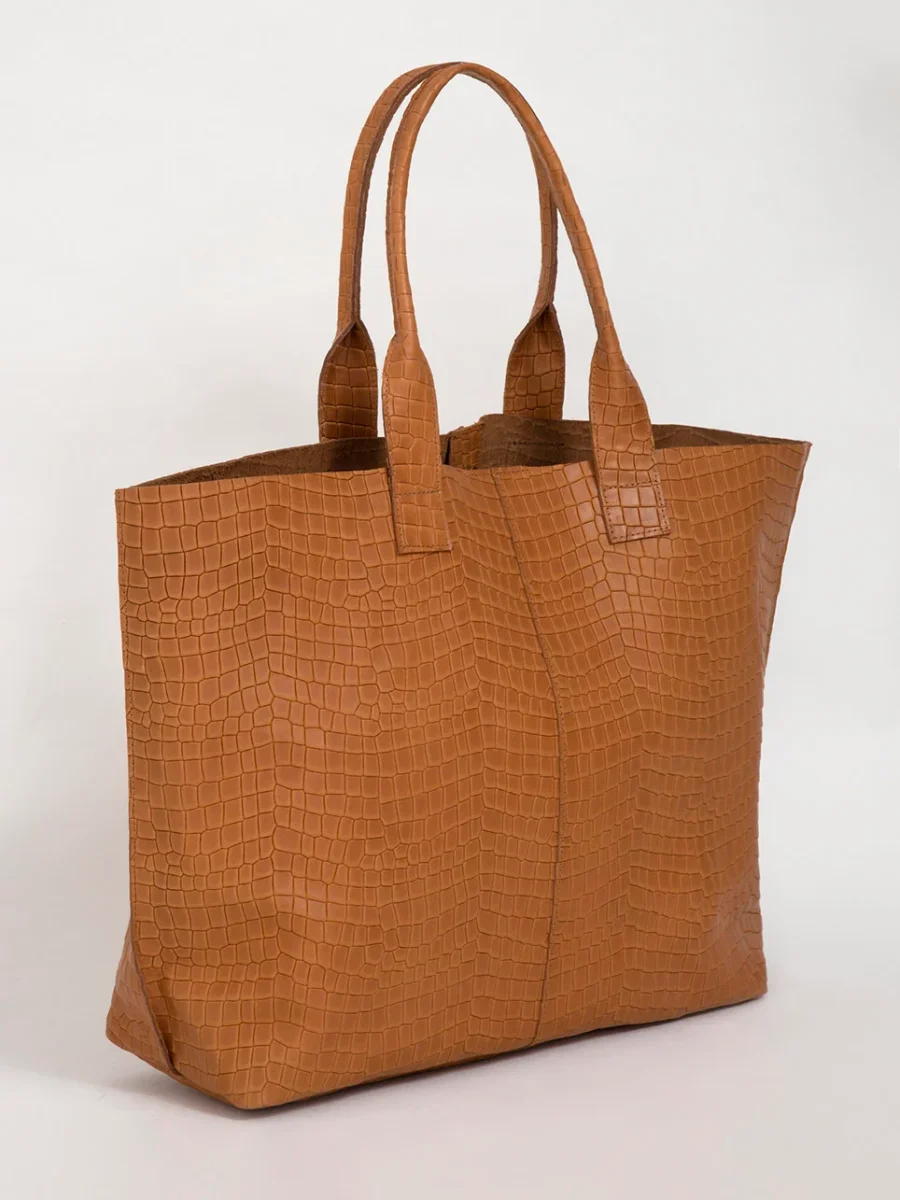 Bolso Grande Piel Azul Marino Maxi - Imagen 9