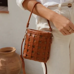 Bolso Bucket Bag Trenzado para Mujer