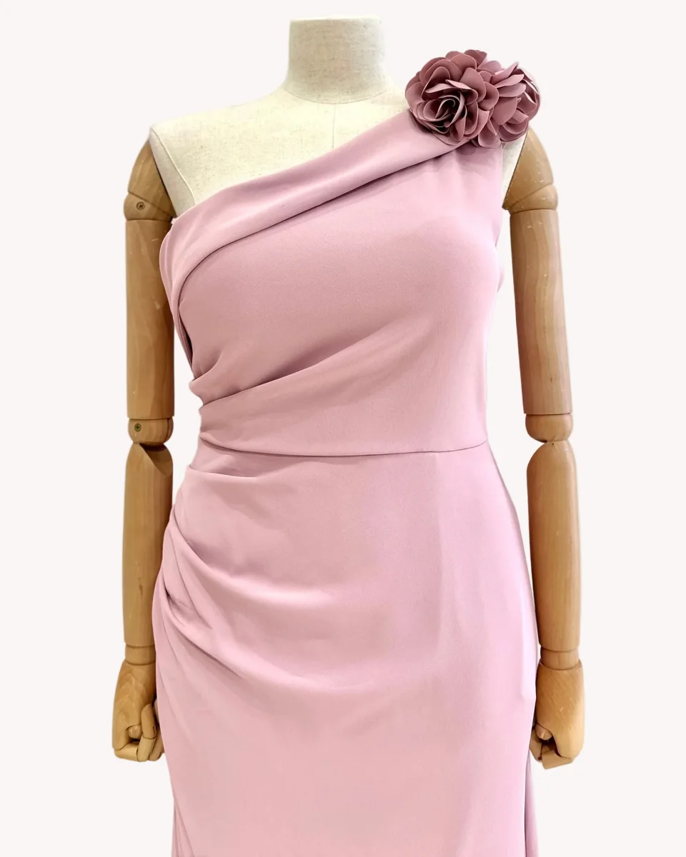 Vestido Rosaura Rosa palo - Imagen 6