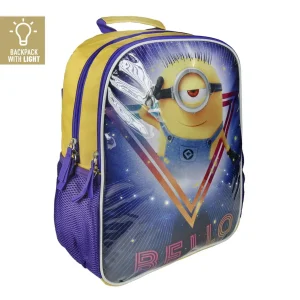 MOCHILA CON LUZ MINIONS MOVIE BELLO 38X29X12CM.