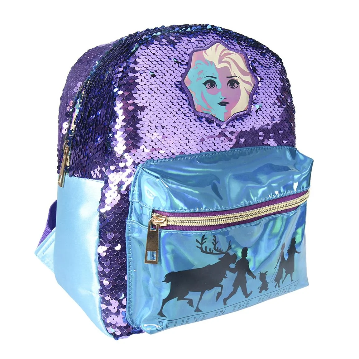 MOCHILA CASUAL LENTEJUELAS FROZEN 2 26X22X10 CM