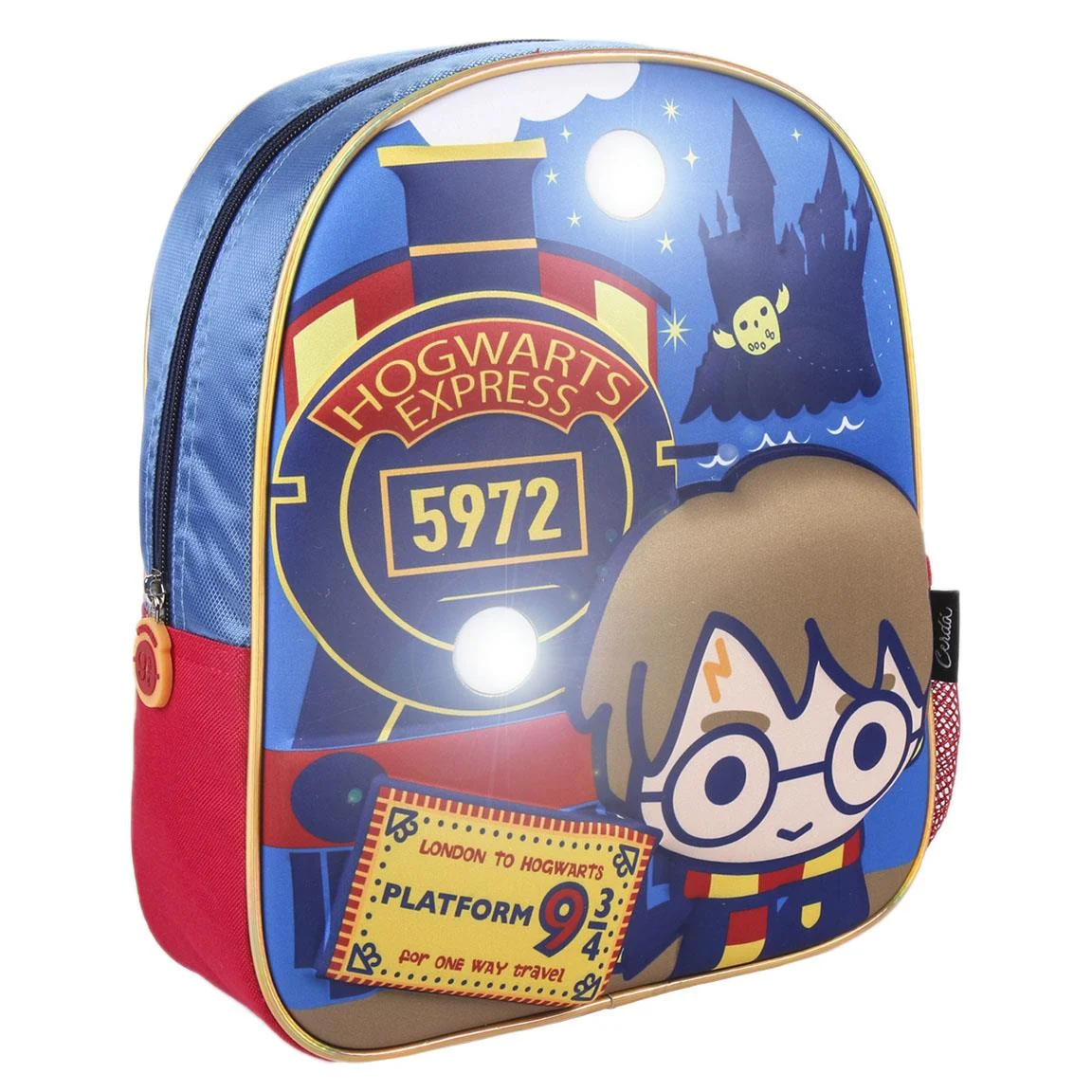 MOCHILA INFANTIL 3D LUCES HARRY POTTER - Imagen 2