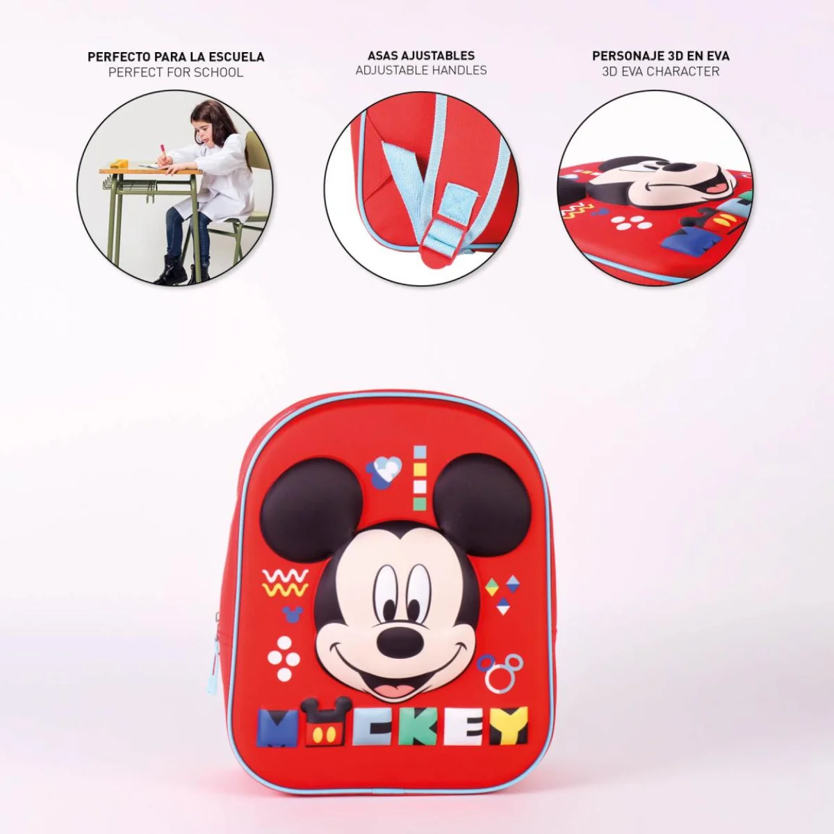 MOCHILA INFANTIL 3D MICKEY 31 X 25 X10 CM - Imagen 6