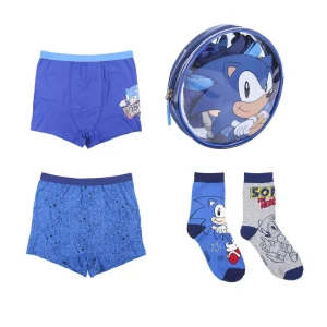 PACK 3 NECESER BOXER Y CALCETINES SONIC