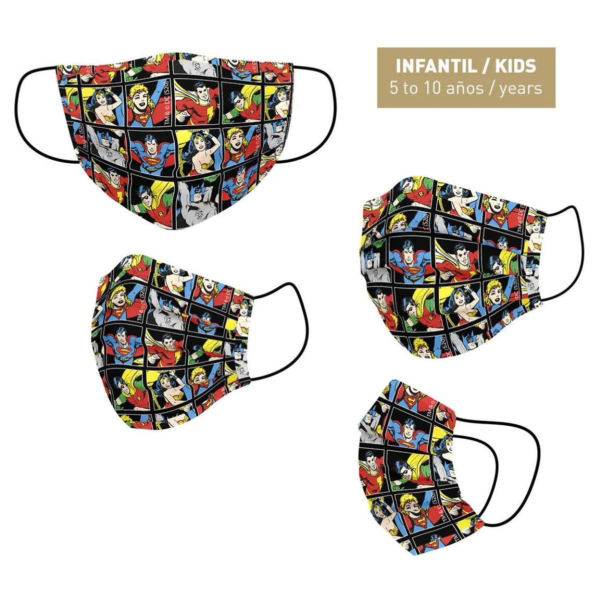 MASCARILLA INFANTIL HOMOLOG DC COMIC