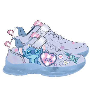 DEPORTIVA SUELA TPR CON LUCES TRANSPARENTE STITCH