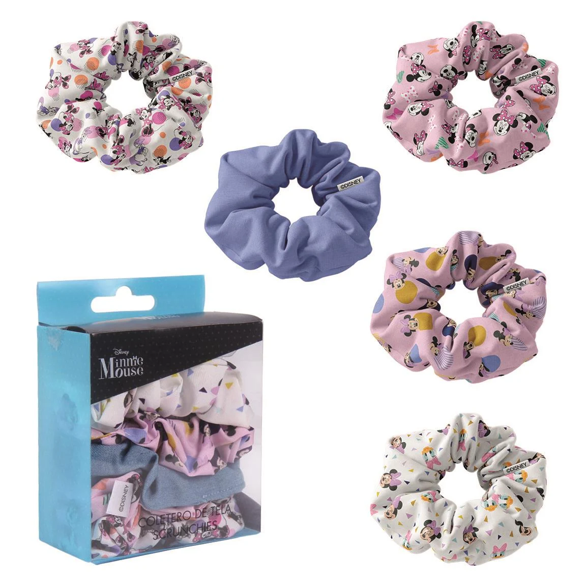 ACCESORIOS PELO COLETERO DE TELA 5 PIEZAS MINNIE - Imagen 2