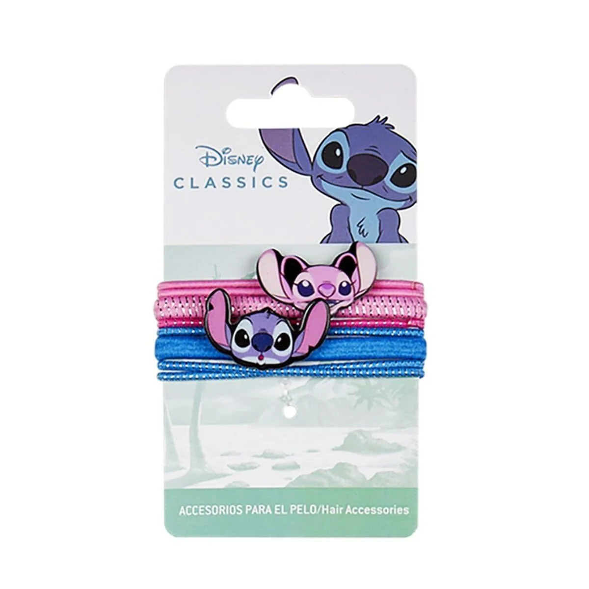 ACCESORIOS PELO ELÁSTICOS 8 PIEZAS STITCH - Imagen 2