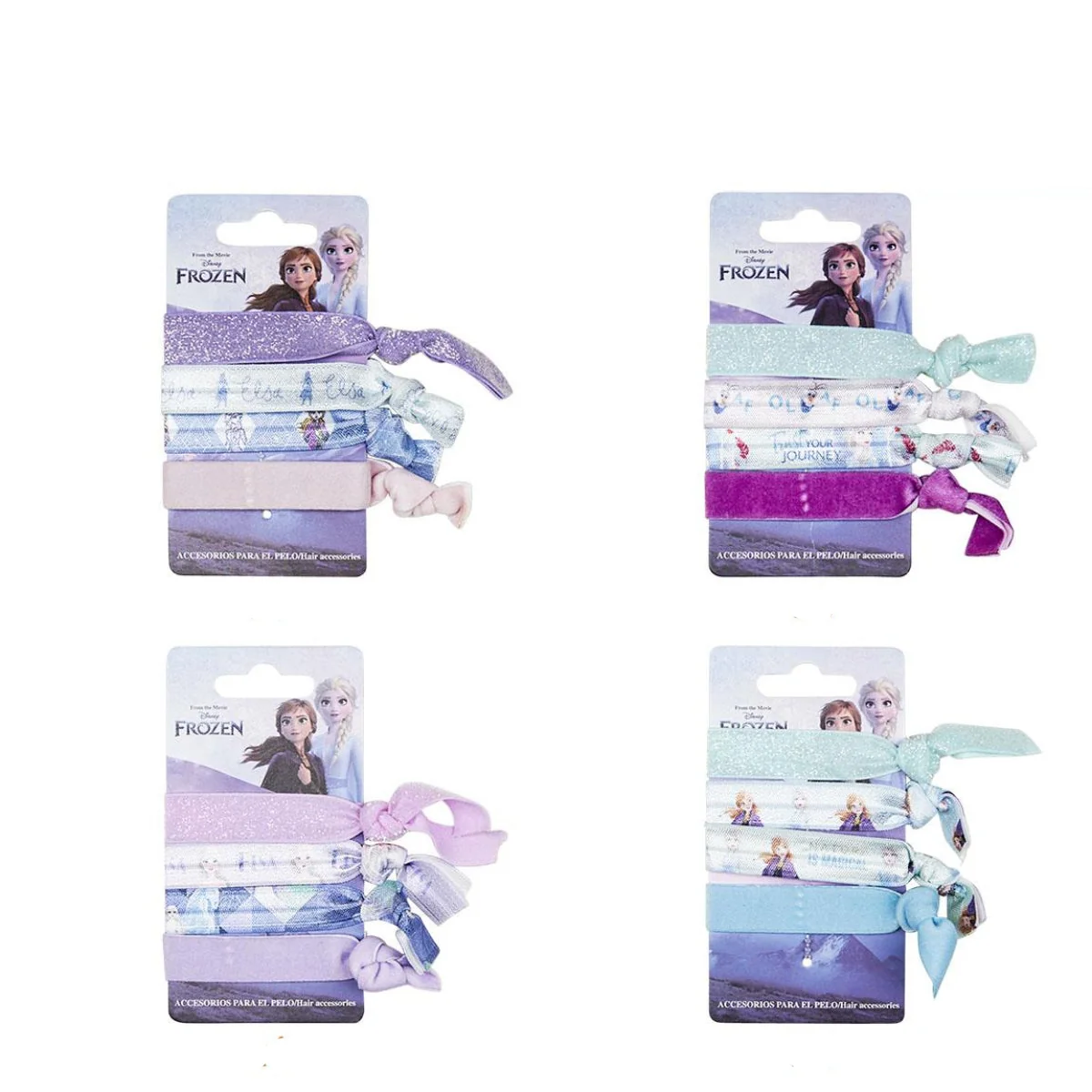 ACCESORIOS PELO ELASTICO FROZEN PACK X 4 - Imagen 2