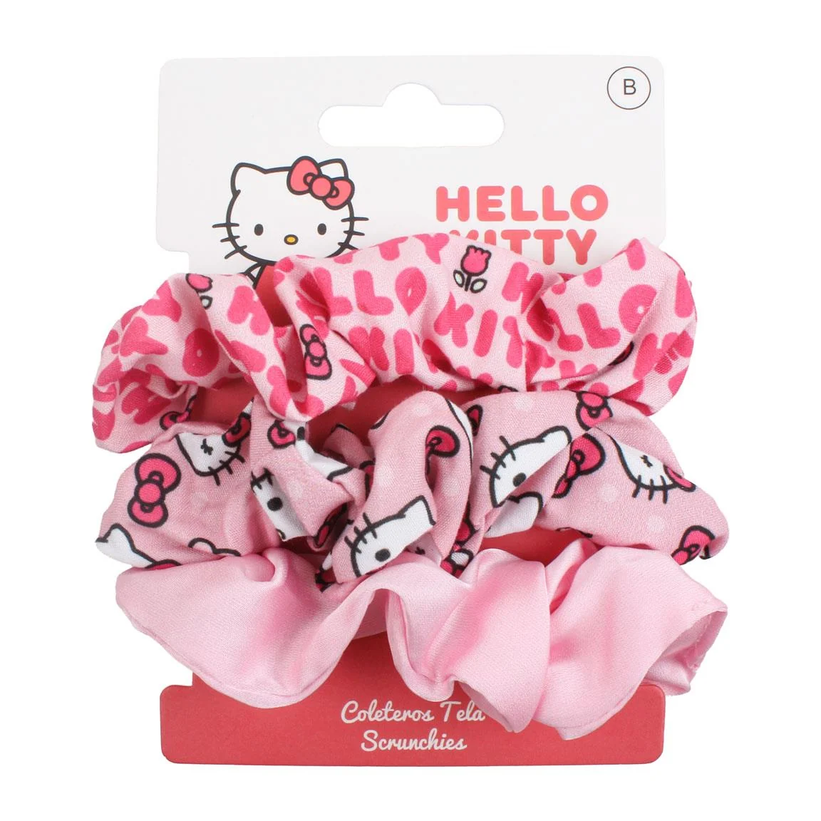 ACCESORIOS PELO COLETERO DE TELA 3 PIEZAS HELLO KITTY - Imagen 2