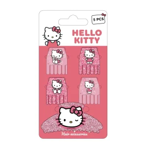 ACCESORIOS PELO CLIPS 5 PIEZAS HELLO KITTY