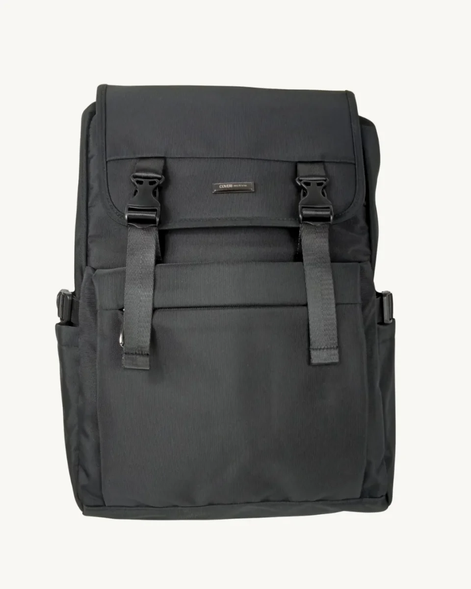 Mochila negra unisex Repelente al Agua Portátil 17" 18L - Imagen 3