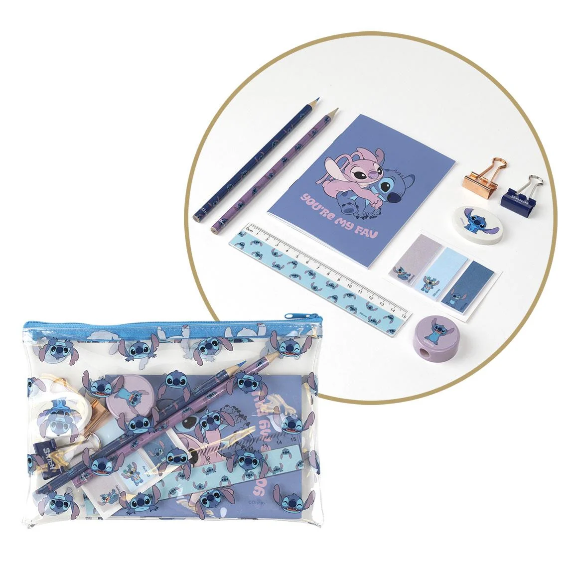 SET PAPELERÍA ESCOLAR STITCH - Imagen 2