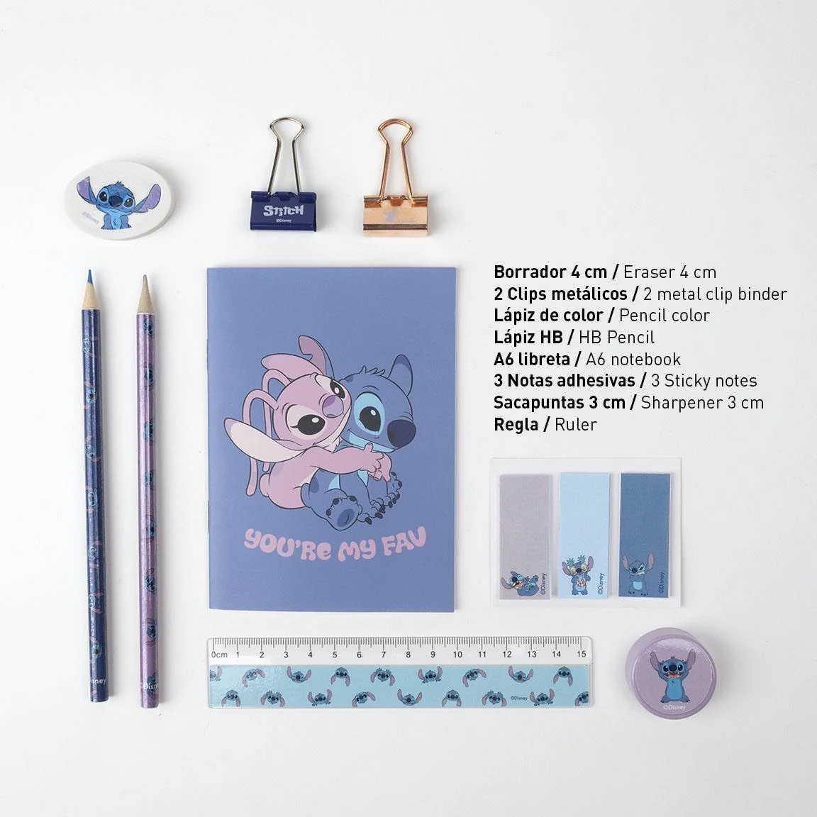 SET PAPELERÍA ESCOLAR STITCH - Imagen 4