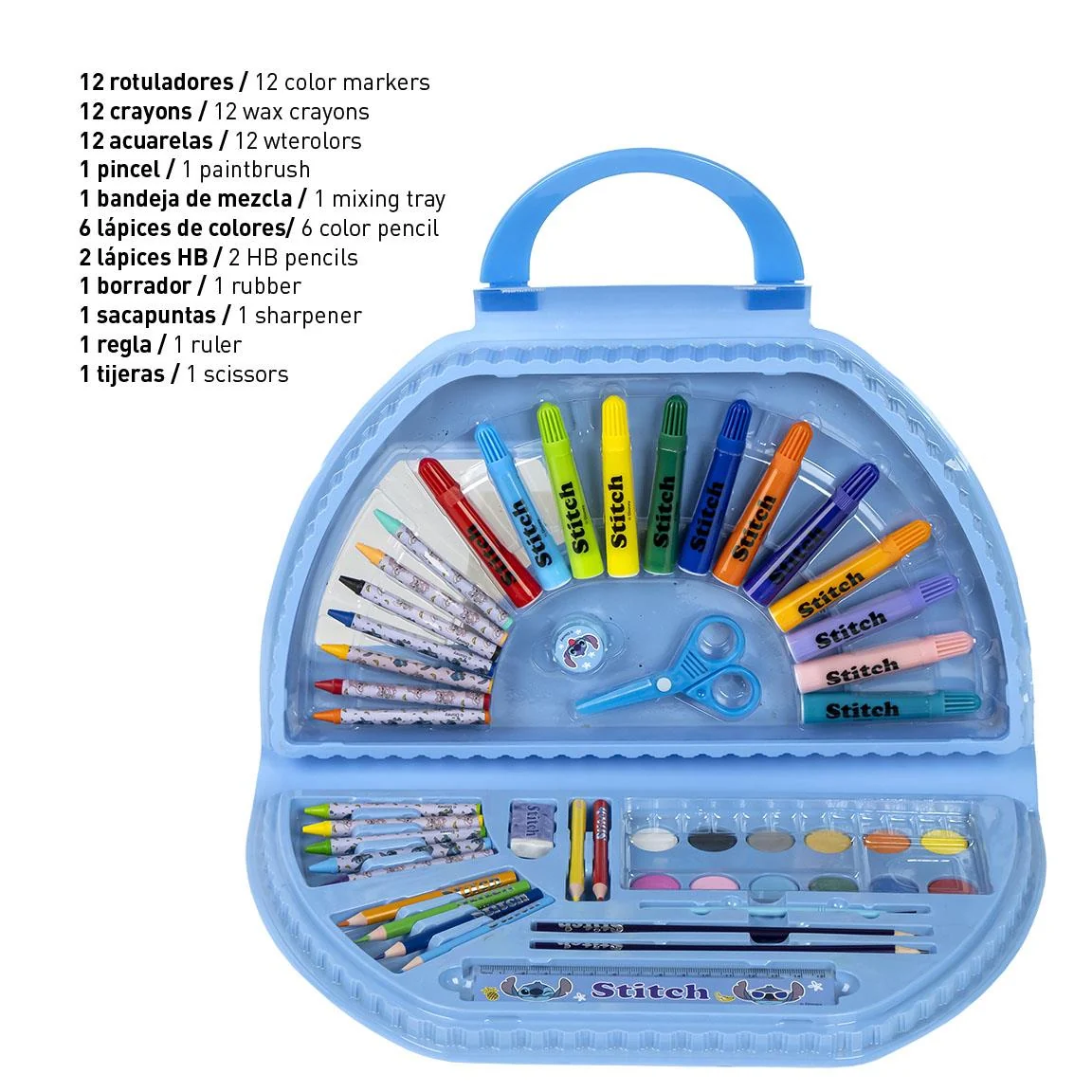 SET PAPELERÍA COLOREABLE 50 PIEZAS STITCH - Imagen 4