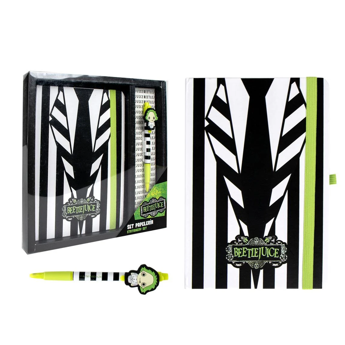 SET DE PAPELERIA BOLIGRAFO BEETLEJUICE