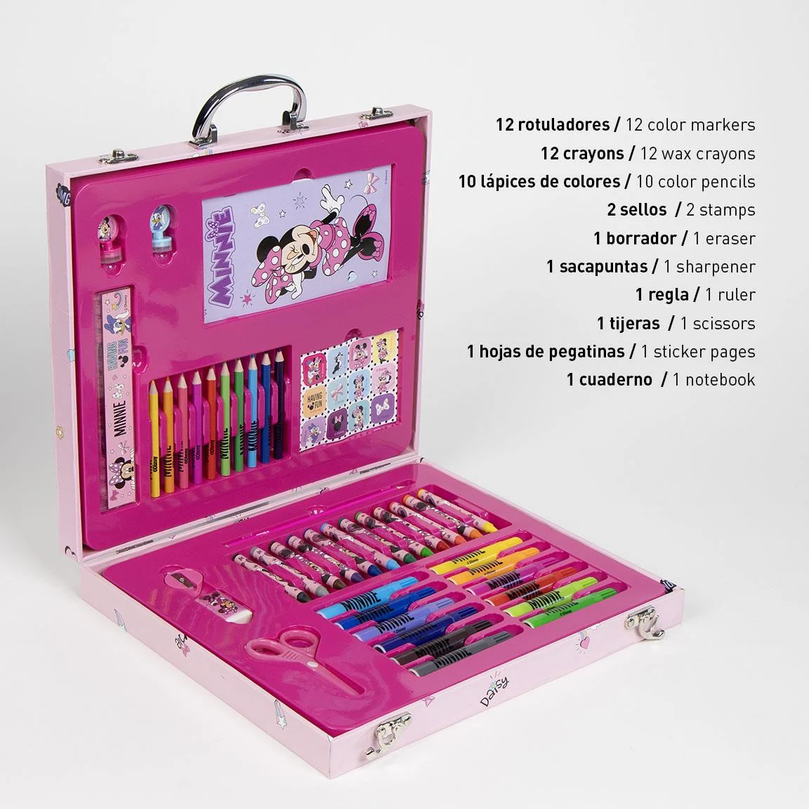 SET PAPELERÍA COLOREABLE MALETÍN MINNIE - Imagen 3
