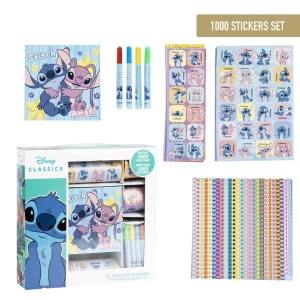 SET STICKERS 1000 PIEZAS STITCH