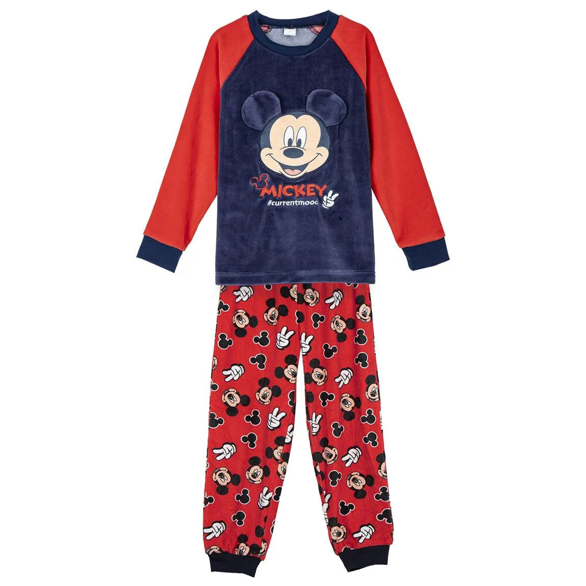 PIJAMA LARGO CORAL FLEECE APLICACIONES MICKEY - Imagen 2