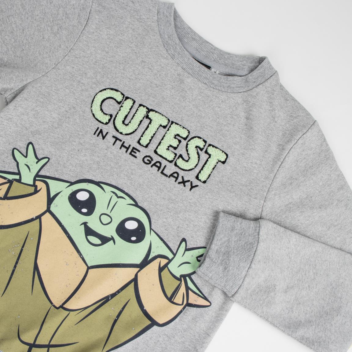 SUDADERA COTTON BRUSHED THE MANDALORIAN GROGU - Imagen 4