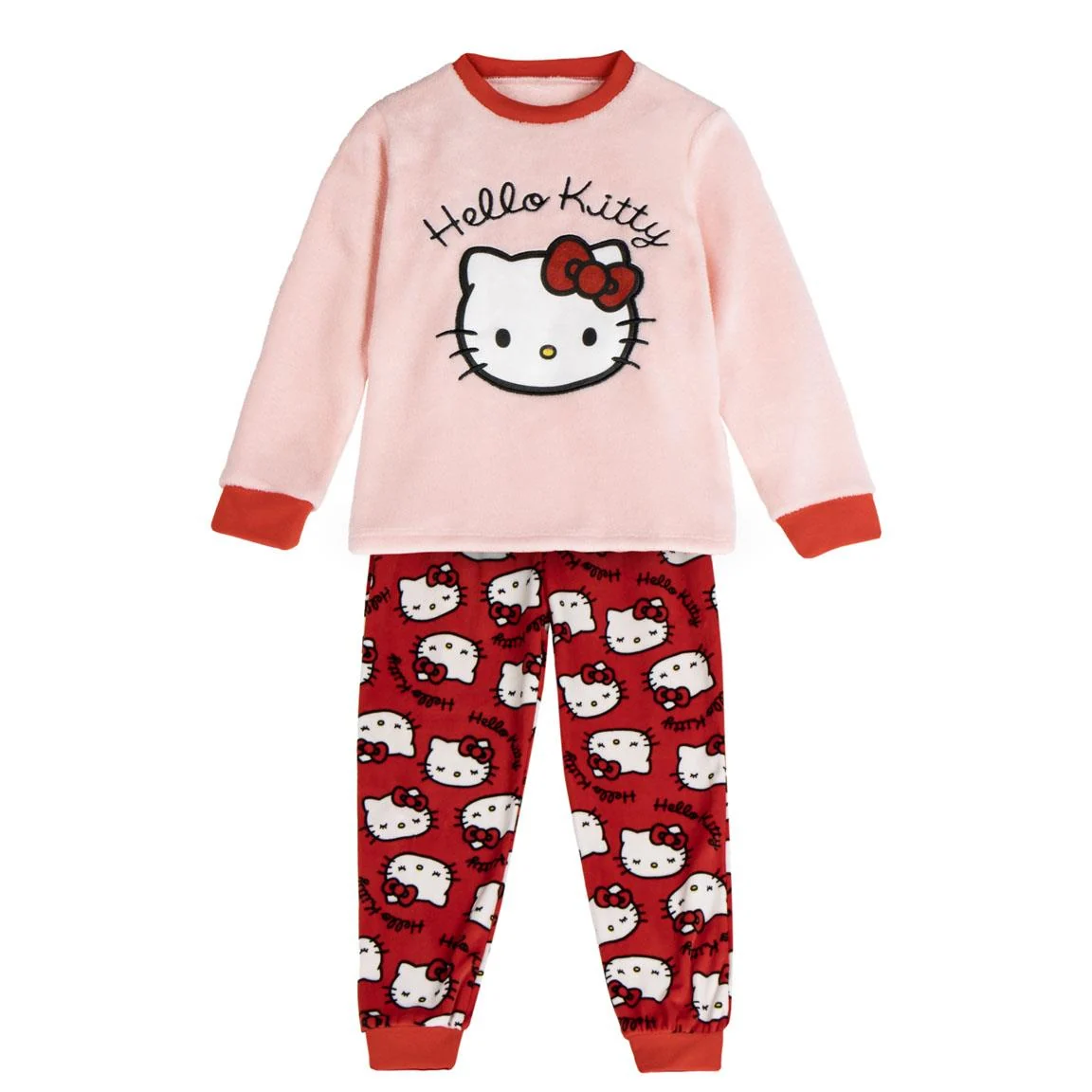 PIJAMA LARGO CORAL FLEECE APLICACIONES HELLO KITTY - Imagen 2