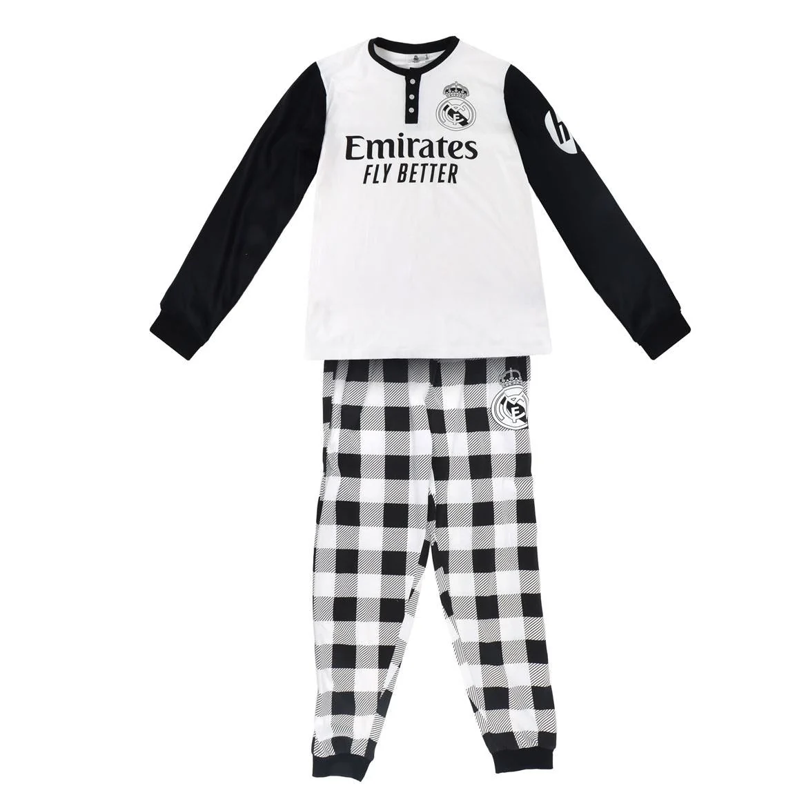 PIJAMA LARGO SINGLE JERSEY REAL MADRID - Imagen 2