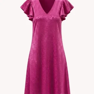 Vestido Caprari Jacquard Fucsia