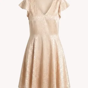 Vestido Caprari Jacquard Champán