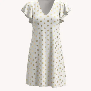 Vestido Caprari Lunares Dorados