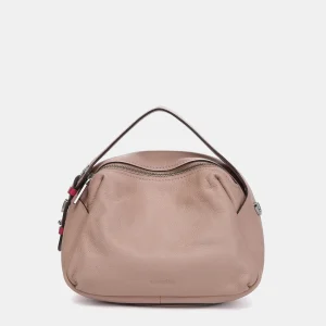 Bolso de mano en piel rosa