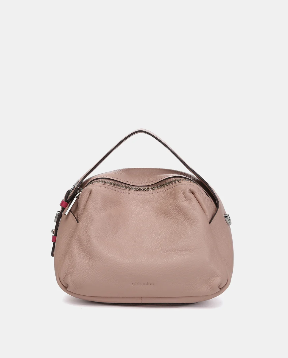 Bolso de mano en piel rosa - Imagen 2