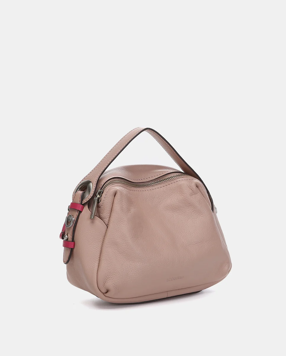 Bolso de mano en piel rosa - Imagen 3