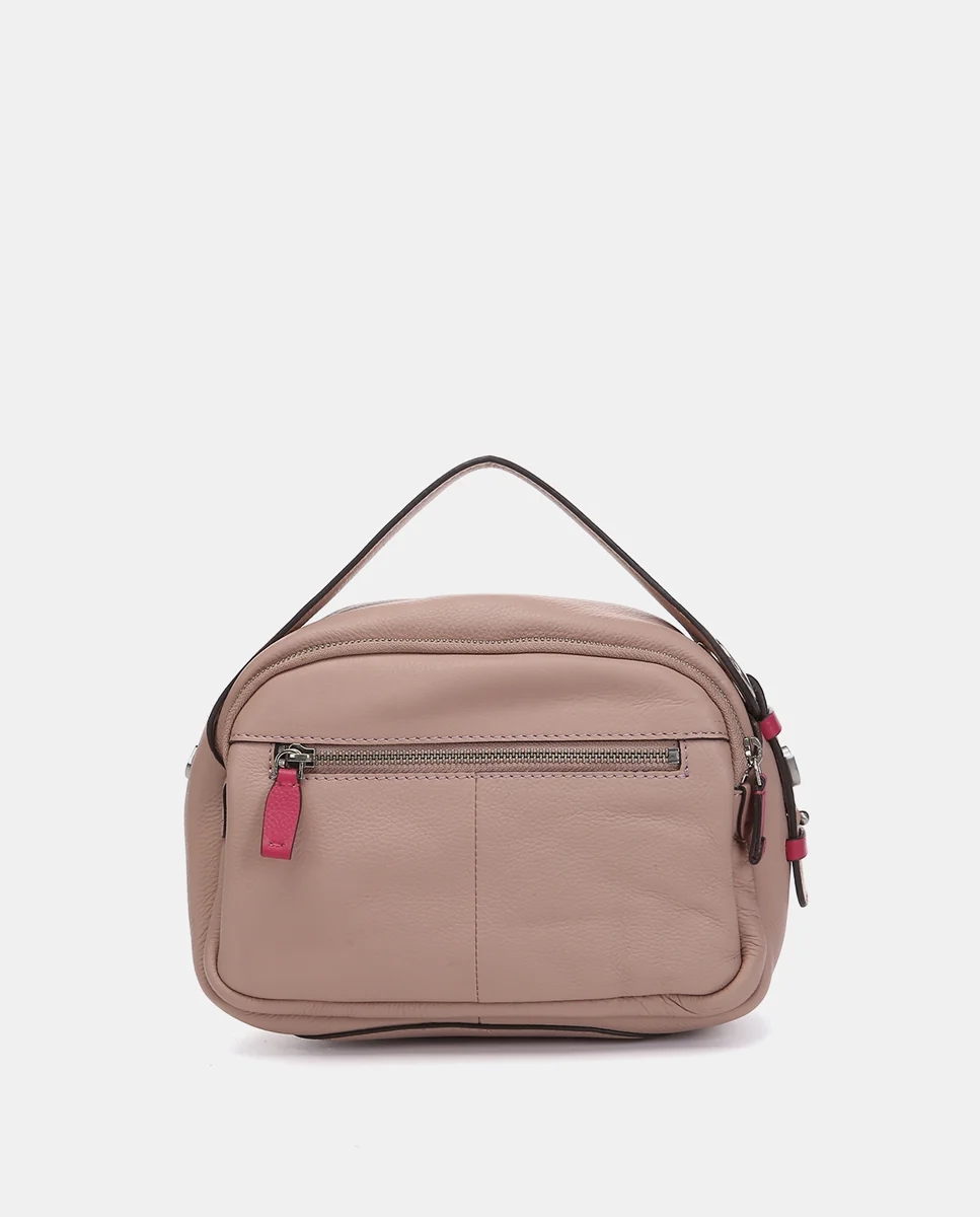 Bolso de mano en piel rosa - Imagen 4