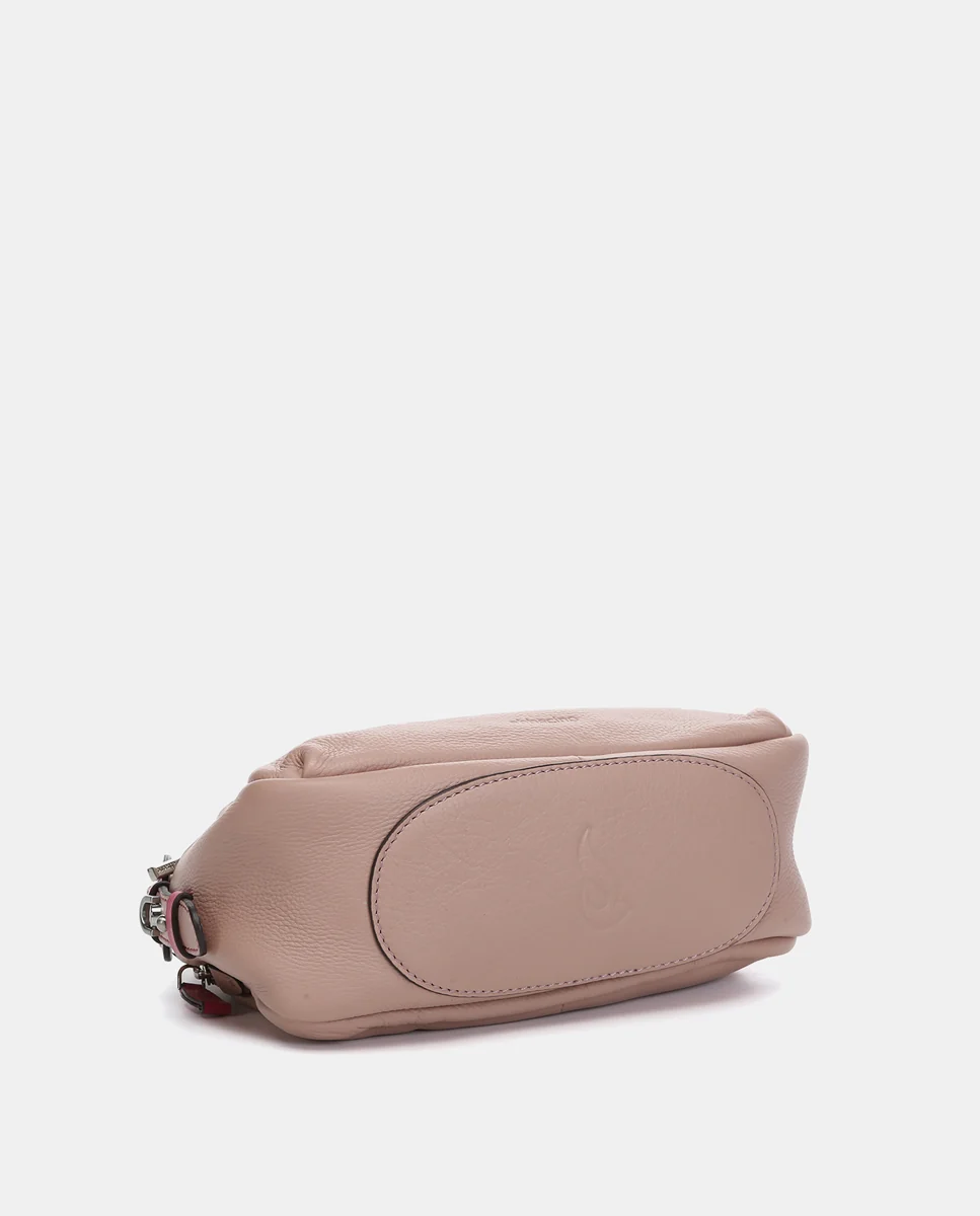 Bolso de mano en piel rosa - Imagen 5