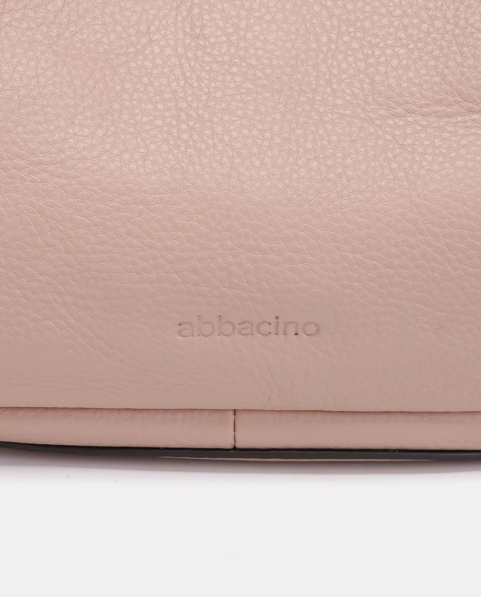 Bolso de mano en piel rosa - Imagen 7