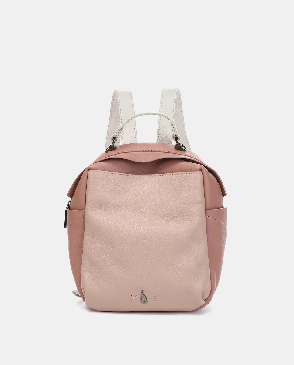 Mochila en piel rosa