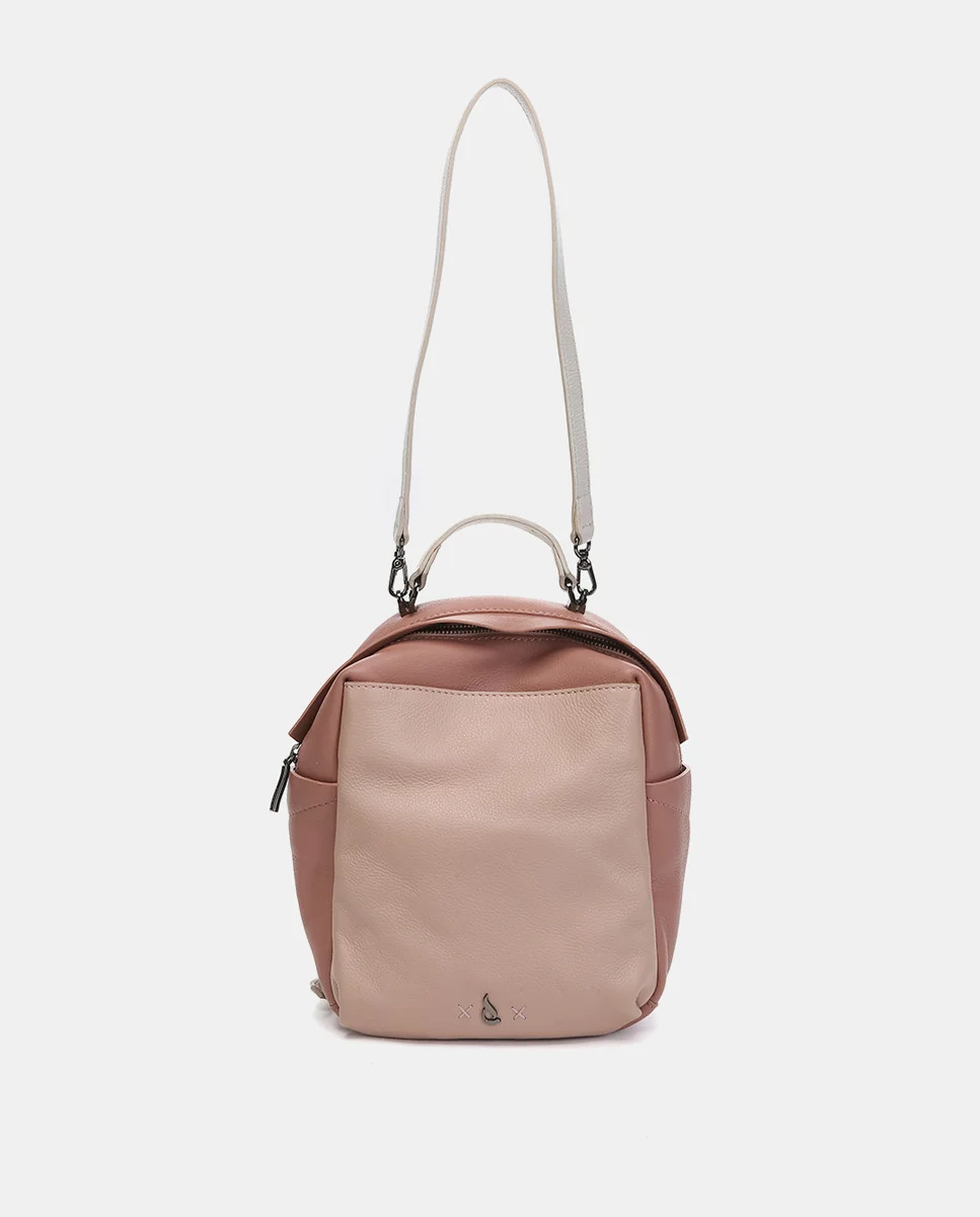 Mochila en piel rosa - Imagen 5