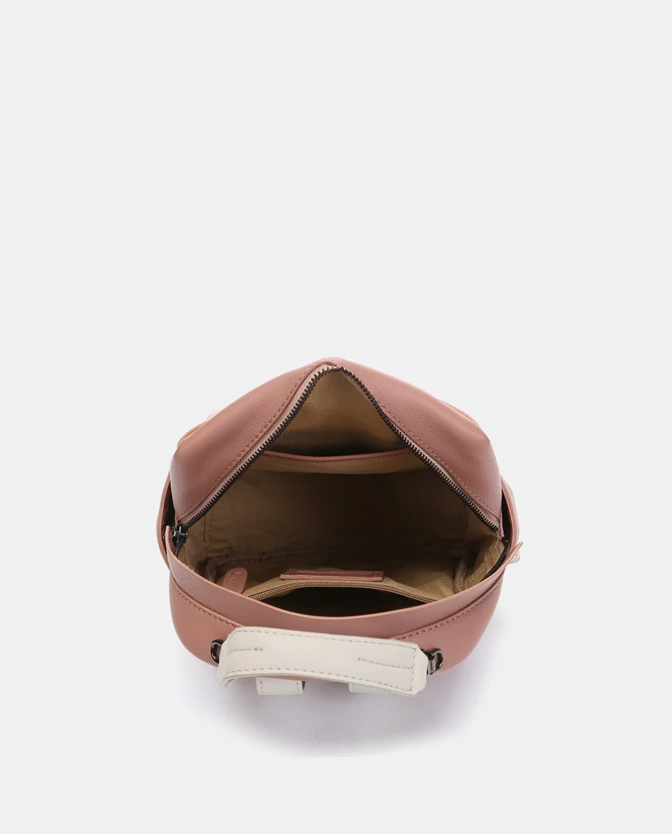Mochila en piel rosa - Imagen 7