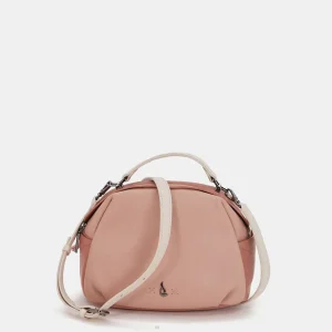 Bandolera en piel rosa