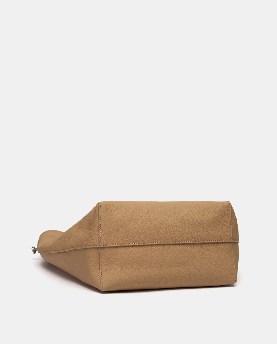 Bolso de hombro en piel camel - Imagen 8