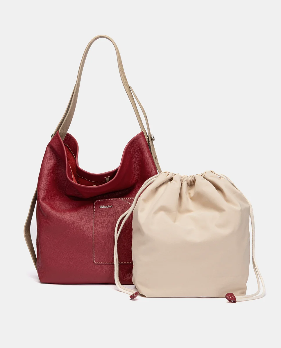 Bolso de hombro en piel rojo - Imagen 7
