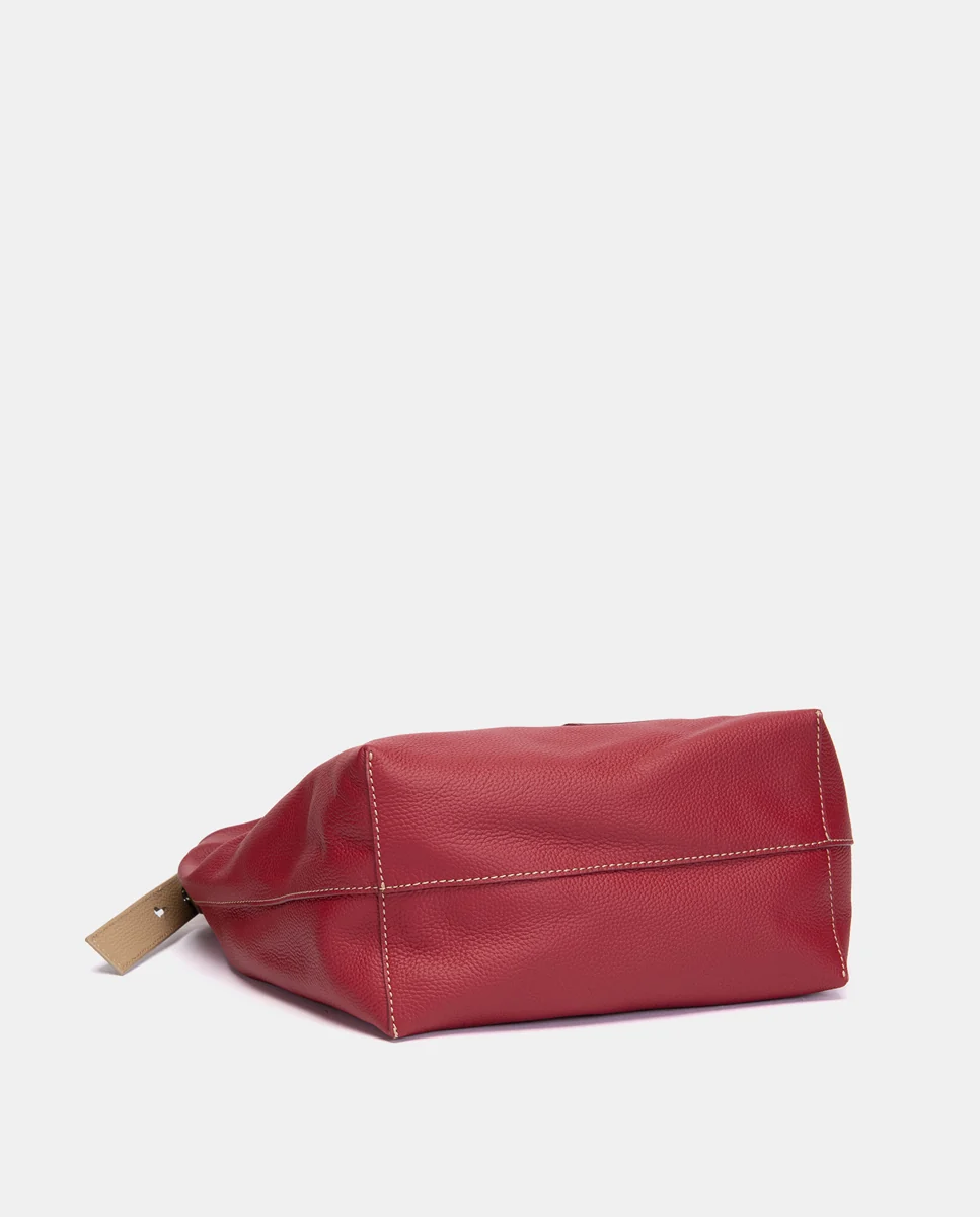 Bolso de hombro en piel rojo - Imagen 9