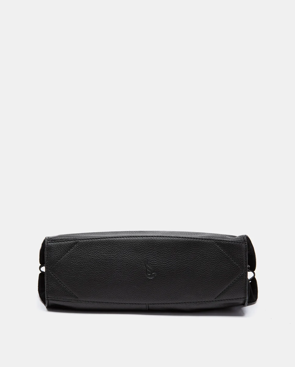 Bolso de mano en piel negra - Imagen 7