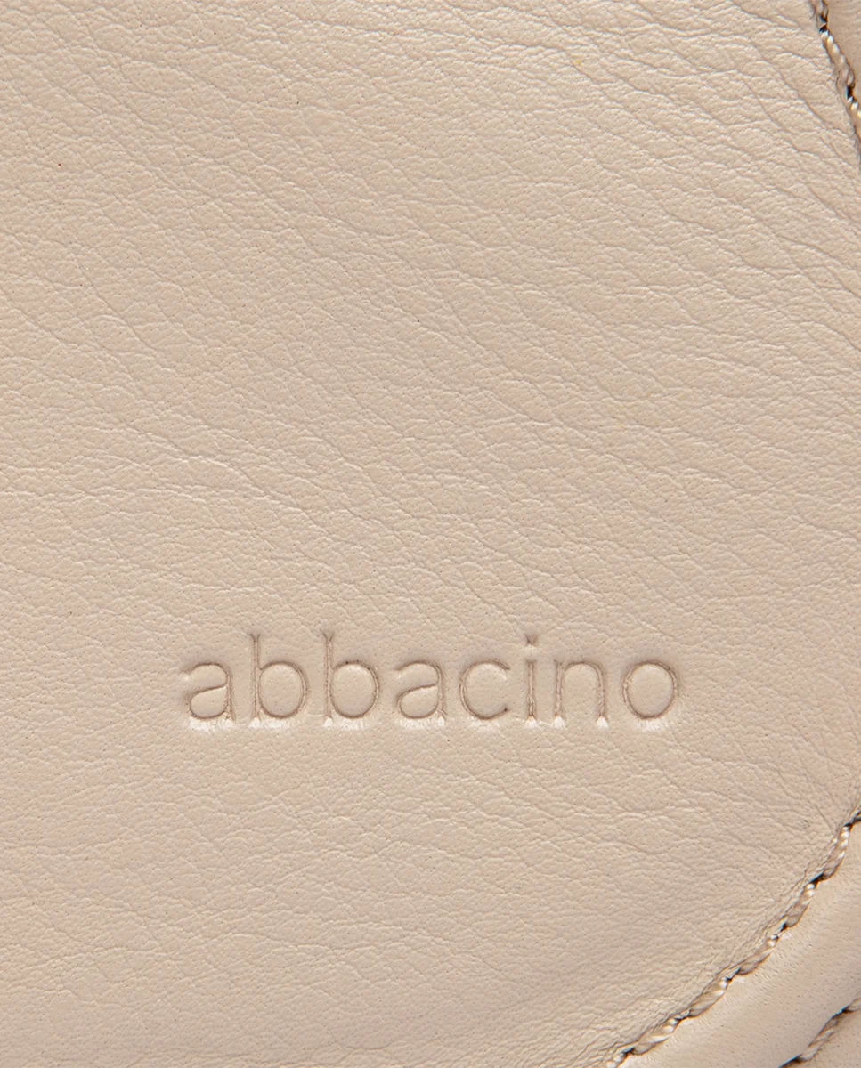 Bandolera en piel beige - Imagen 7