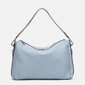 Bolso de hombro en piel azul claro