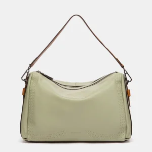 Bolso de hombro en piel verde