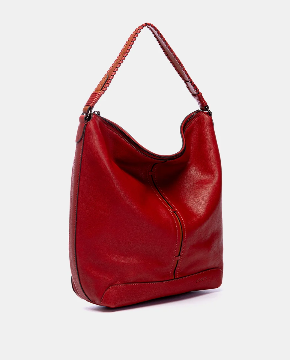 Bolso de hombro en piel rojo - Imagen 3