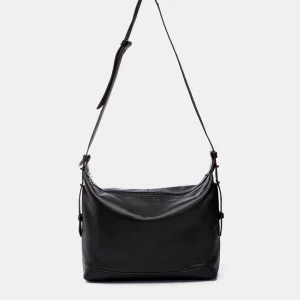 Bandolera grande en piel negra