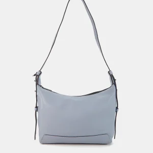 Bandolera en piel azul claro